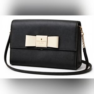 Kate Spade Black and Cream Bow Crossbody Bag